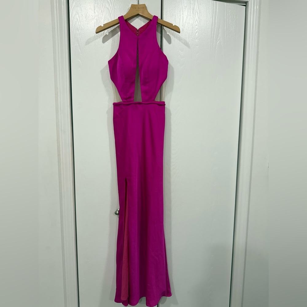 Elegant Magenta Evening Gown